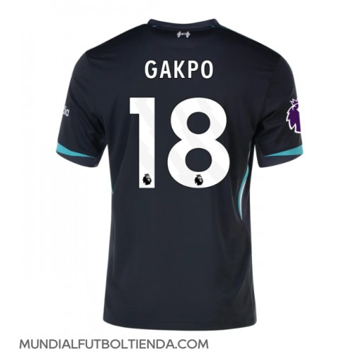 Camiseta Liverpool Cody Gakpo #18 Segunda Equipación Replica 2024-25 mangas cortas